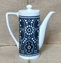 Vintage Bandana Style Print Coffee Pot Boho Whimsical Cottage Core - $21.78