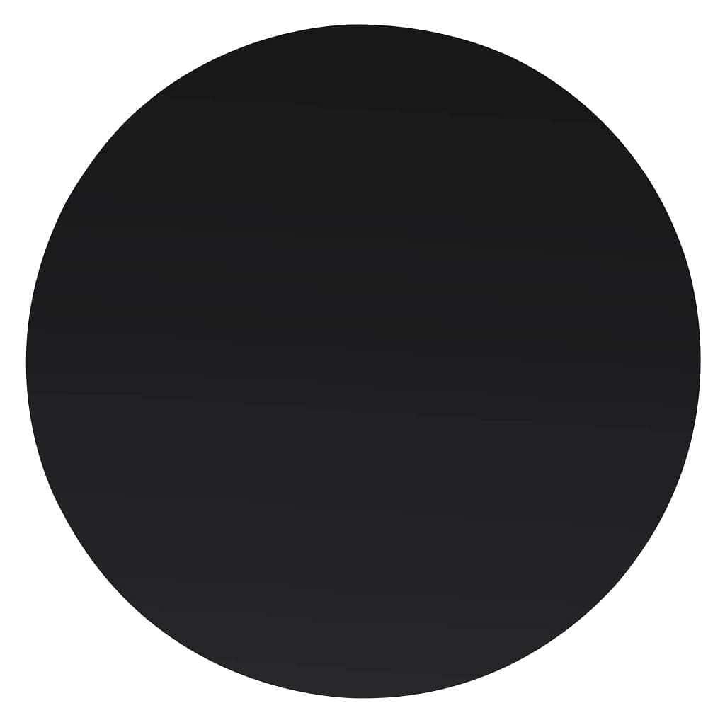 vidaXL Table Top Black Tempered Glass 23.6 in Diameter Heat-resistant - $105.07
