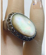 Sterling Silver Mother Of Pearl Ring  Size 8 - $104.94 CAD