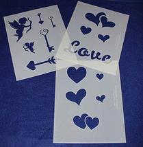3 Piece Valentines Stencil Set - £19.97 GBP