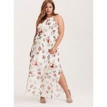NWT Womens Plus Size 4X Torrid Multicolor Floral Maxi Chiffon High Neck Dress - £31.32 GBP