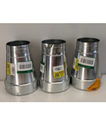 Lot of 3 Master Flow 6 in. to 4 in. Round Duct Reducer R6X4 Galvanized S... - $619.51 MXN