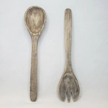 Wooden Spoon &amp; Fork Set Wood Fork &amp; Spoon Set Wood Salad Spoon &amp; Fork Set - £11.98 GBP