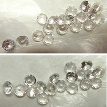 WHITE SAPPHIRE 6x3.5 MM  LOT OF 18 NATURAL ROUND CUT LOOSE - £23.59 GBP