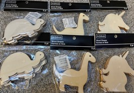 ArtMinds Wood Animal Shapes 30 pcs Turtle Dinosaur Unicorn Craft - $161.22 MXN