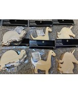 ArtMinds Wood Animal Shapes 30 pcs Turtle Dinosaur Unicorn Craft - $161.00 MXN