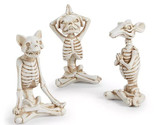 doing yoga 3 Yoga Skeleton spook &amp; fun, this  Holiday Lane dog, cat and rat - $45.53
