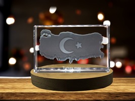 LED Base included |  Turkey 3D Engraved Crystal 3D Engraved Crystal Keepsake - £32.06 GBP+