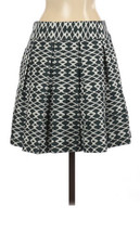 BANANA REPUBLIC Factory Womens Skirt Full Box Pleat Mini Green Geometric... - $12.47