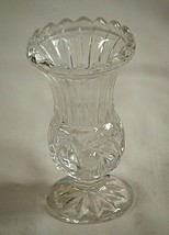 Crystal Clear Industries 24% Lead Crystal Mini Vase Pinwheel Pattern Yugoslavia - £13.25 GBP
