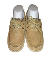 Sperry Top-Sider Angelfish Womens Size 7.5M Boat Shoes Loafers Leopard Print - £12.46 GBP