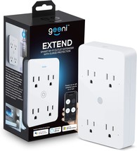 Geeni Smart Wi-Fi 4 Outlet Plug With Surge Protection, White, No Hub Nee... - £31.44 GBP