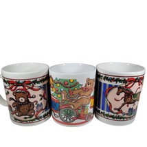 Sanyei Miyazaki Teddy Bear Lot Christmas Coffee/Tea Cup/Mug A1 Excellent - $20.93