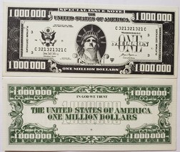 One Million Dollars Special Issue Novelty Note United States of America - £0.79 GBP