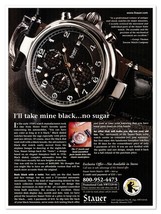 Stauer Noire Watch Black No Sugar 2007 Full-Page Print Magazine Ad - $9.70