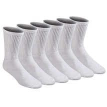 Dickies Men&#39;s All Purpose Cushion Crew Socks (6/12, White (6 Pairs), Sho... - $22.99