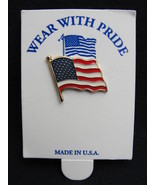 Lapel Pin USA United States of America Flag Wear With Pride Red White an... - £2.36 GBP