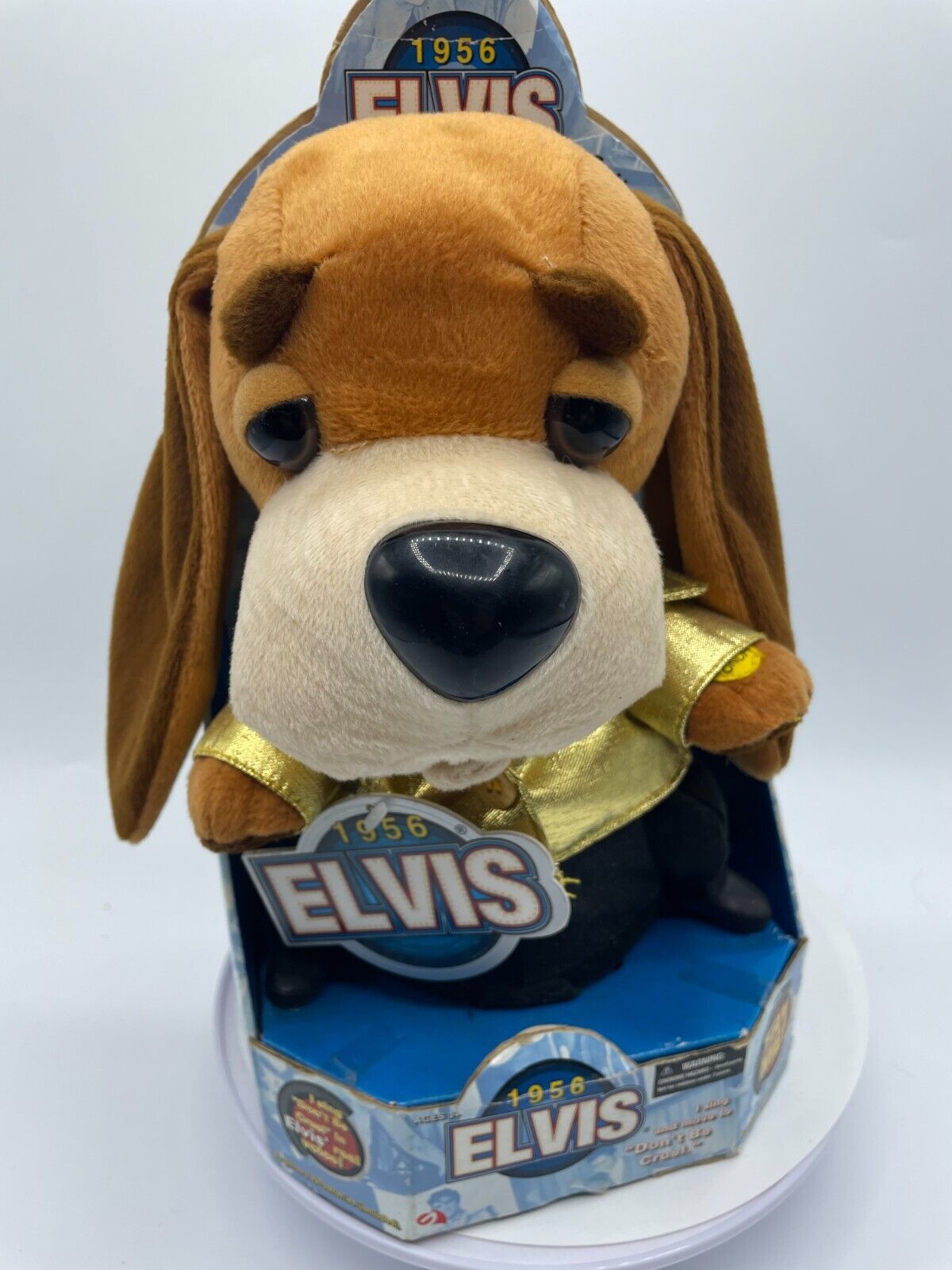 Elvis 1956 Hound Dog Collection Singing Plush Toy Don't be cruel 2003 Vintage  - £15.17 GBP