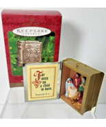 Hallmark The Good Book 2000 Nativity Manger Opens Bible Keepsake Ornamen... - £9.02 GBP