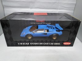 Diecast Car 1/18 scale KYOSHO &quot;Lamborghini Countach LP500S&quot; Blue #08323BL  - $380.00