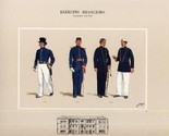 Brazil Army Print Academia Militar Uniforms 1730-1889 Exercito Brasileir... - $21.75