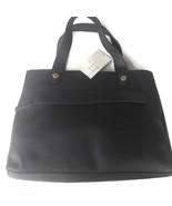 A New Day Womens Side Zipper Satchel Bag Classic Black Everyday Date Night - £15.86 GBP