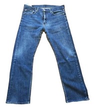 Levis 513 Straight Jeans Mens 34x30 Blue Medium Wash American Stretch Denim - £20.13 GBP
