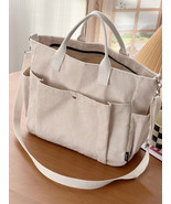 Corduroy Shoulder Bags Simple All-match Commute Totes Student Leisure Ar... - $673.79 MXN