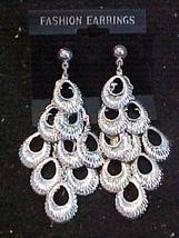 Earrings - Silver Color-Dangles Pierced Ears - $3.98