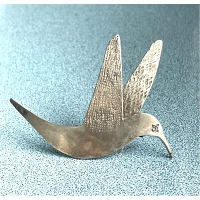 Hallmarked 925 Sterling Silver Bird Brooch Sky - Brooches & Pins