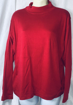 Womens L Red GFC Trading Company LS Soft Lightweight Sweater Mock turtle... - £12.05 GBP