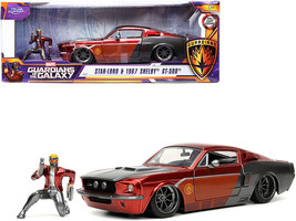 1967 Ford Mustang Shelby GT-500 Red Metallic Gray Metallic w Star-Lord Diecast F - £39.91 GBP