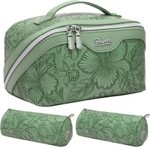 Travel Makeup Bags Cosmetic Organizer Bag 3 Set Large Capacity Make up Bag PU Le - £44.84 GBP