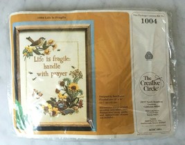The Creative Circle Life is Fragile #1004 Crewel Embroidery Kit - New Sealed - $14.20