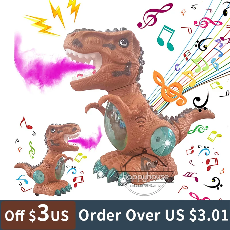 Electric Dinosaur Toys for Children Music Lights Crawling Baby Toys for Boys - £16.78 GBP+