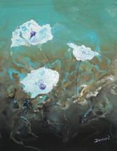 Modern Contemporary Floral Painting &quot;Poppies&quot; - £118.07 GBP