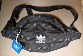 Adidas waist bag fanny pack belt black monogram/white Original - £20.25 GBP