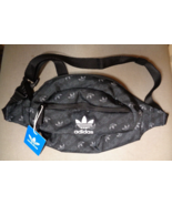 Adidas waist bag fanny pack belt black monogram/white Original - $25.74