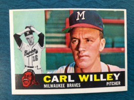 1960 TOPPS BASEBALL CARD CARL WILLEY #107 (NM) - $110.35 MXN