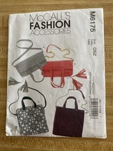 McCall’s Accessories, M6175, Fabric Bags. 2010, Uncut, Missing Instructions - $92.66 MXN