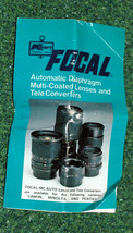 Kmart Focal Automatic Diaphragm Lenses &amp; Tele Converters Instruction Boo... - $3.00