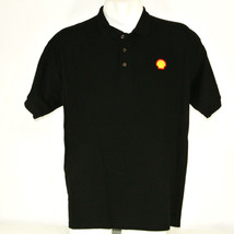 SHELL Gas Station Oil Employee Uniform Polo Shirt Black Size S Small NEW - £20.31 GBP