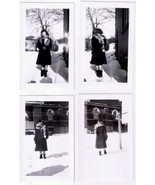 Vintage Photos Two Ladies In Fox Fur Collars Lot of 4 - £3.83 GBP