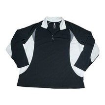IZOD Breast Cancer Awareness Women’s Black White 1/4 Zip Golf Polo Pullover 2XL - £29.28 GBP