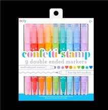 Craf confetti stamp double-ended markers - set of 9 - £10.70 GBP