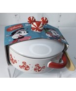 Brie Baker With Wooden Spoon Disney Mickey Mouse Christmas Peppermint Sw... - $544.73 MXN