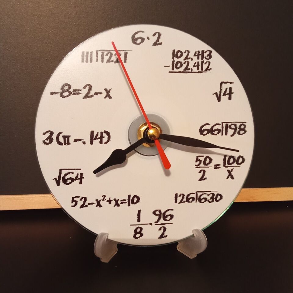 Student gift idea, Maths DVD Desk clock, inc desk stand - Free Postage - $12.79