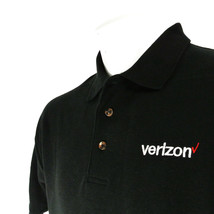 VERIZON Communications Tech Employee Uniform Polo Shirt Black Size XL NEW - £20.05 GBP