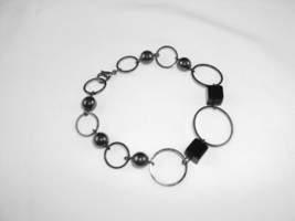 Circle and Black Squares Bracelet  #5319 Brand New, Free 1st Class Shipping - $9.95
