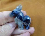 Y-BUR-575) Blue gray sodalite Donkey mule burro gemstone figurine burros... - $18.69